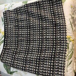 Ann Taylor Black and Cream Checkered Skirt plus bonus Nine West skirt
